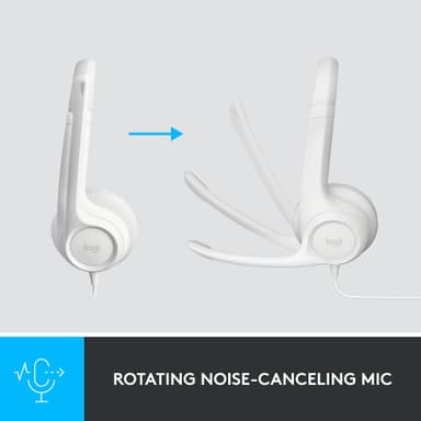 Logitech H390 USB høretelefoner (hvid)
