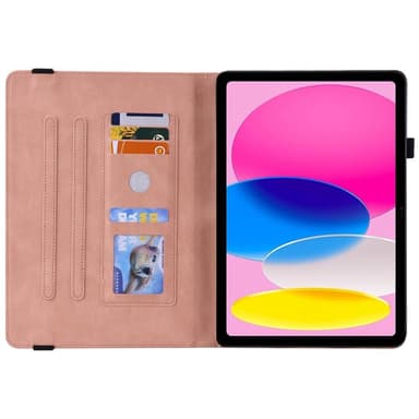 Til iPad 10.9 (2022) Tabletetui Cover Buterfly Imprinting - Lyserød