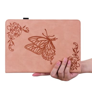 Til iPad 10.9 (2022) Tabletetui Cover Buterfly Imprinting - Lyserød