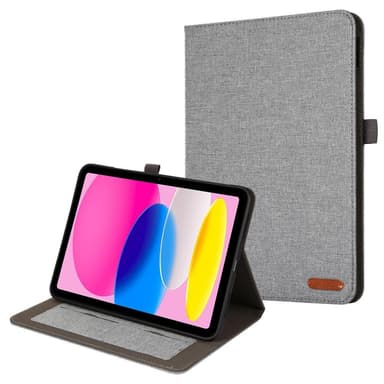 Til iPad 10.9 (2022) Tabletetui Dækstof Tekstur - Grå