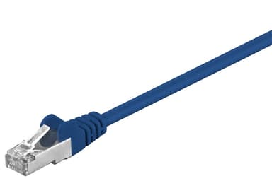 Netværkskabel CAT 5e, SF/UTP, Blå, 1 m