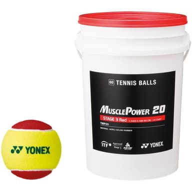 Yonex Muscle Power 20 Röd Kids, Tennisbolde