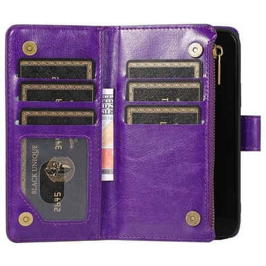 DoubleFlip Zipper 9-kort Samsung Galaxy S23 Plus - Lilla
