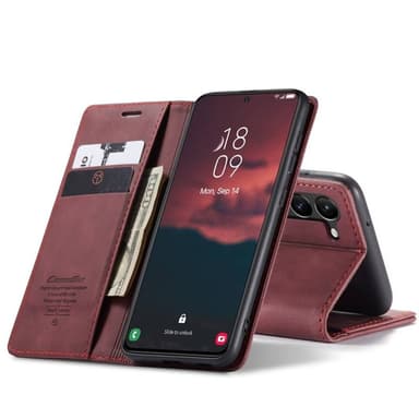 CaseMe Smart Magnet FlipCase Samsung Galaxy S23 Plus - Vinrød