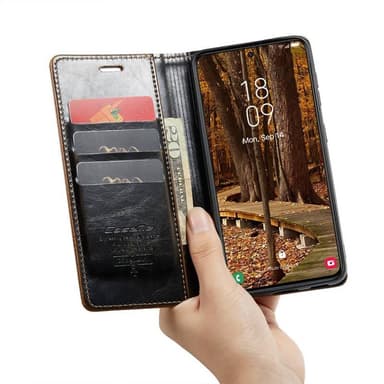 CaseMe Wallet 3-kort Samsung Galaxy S23 Plus - Brun