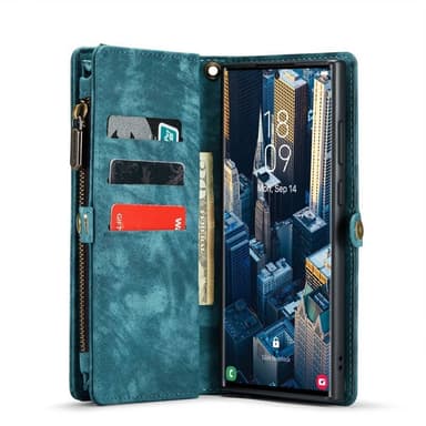 Multi Wallet CaseMe 11-kort Samsung Galaxy S23 Ultra - Blå