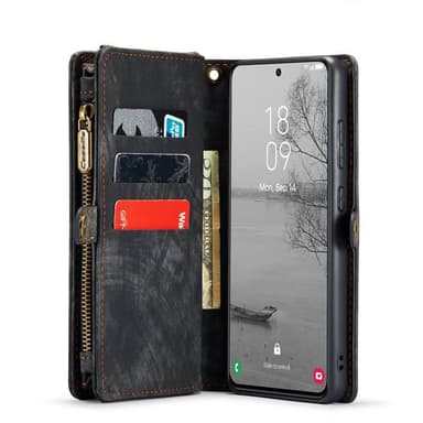 Multi Wallet CaseMe 11-kort Samsung Galaxy S23 - Sort/Grå