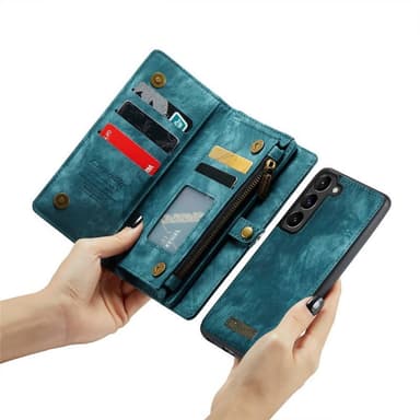 Multi Wallet CaseMe 11-kort Samsung Galaxy S23 - Blå