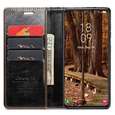CaseMe Wallet 3-kort Samsung Galaxy S23 Plus - Brun