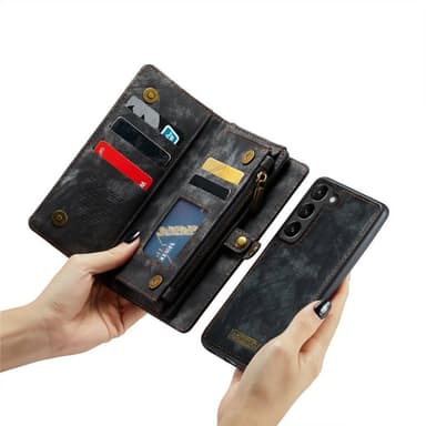 Multi Wallet CaseMe 11-kort Samsung Galaxy S23 - Sort/Grå