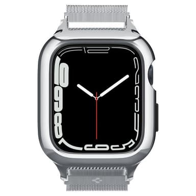 Spigen Apple Watch 45mm Armbånd Metal Fit Pro Sølv