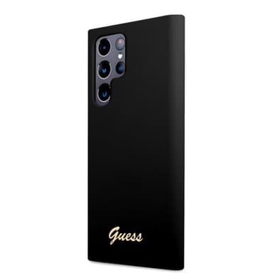 Guess Samsung Galaxy S23 Ultra Cover Liquid Silicone Metal Logo Sort