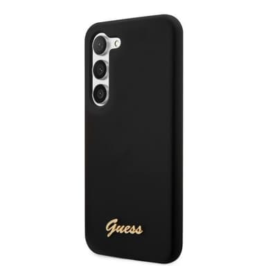 Guess Samsung Galaxy S23 Plus Cover Liquid Silicone Metal Logo Sort