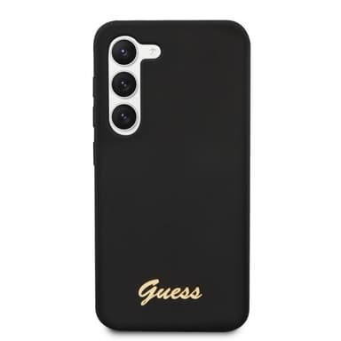 Guess Samsung Galaxy S23 Plus Cover Liquid Silicone Metal Logo Sort