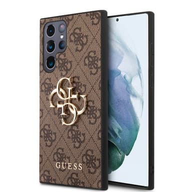 Guess Samsung Galaxy S23 Ultra Cover 4G Logo Brun