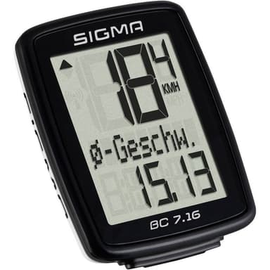 Sigma BC 7.16 Cykelcomputer Kabeloverførsel med