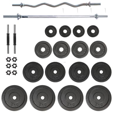 Slazenger Vægtstang & Curl-Bar Sæt 55 kg.