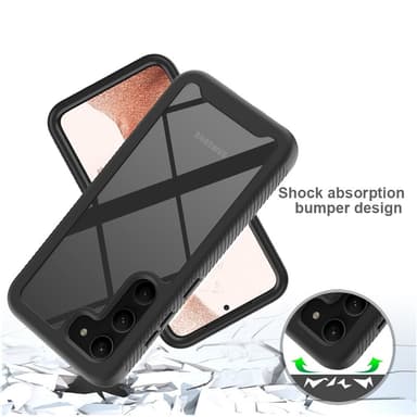 SKALO Samsung S23 Plus Stødsikker Clear Hybrid Cover - Sort