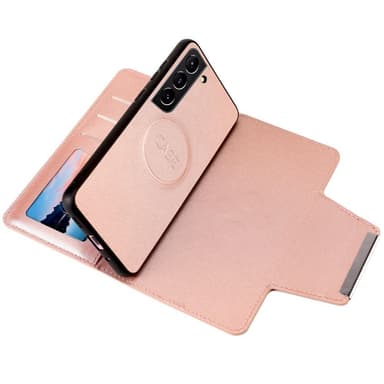 SKALO Samsung S23 Plus DOLIZMA 2 i 1 magnetisk pungetui - Rosa guld