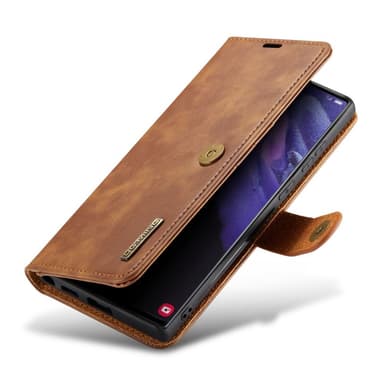 DG MING Samsung S23 Ultra 2-i-1 Magnet Pungetui - Brun