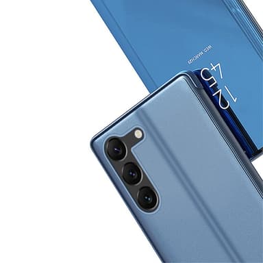 SKALO Samsung S23 Plus Clear View Mirror Etui - Sølv