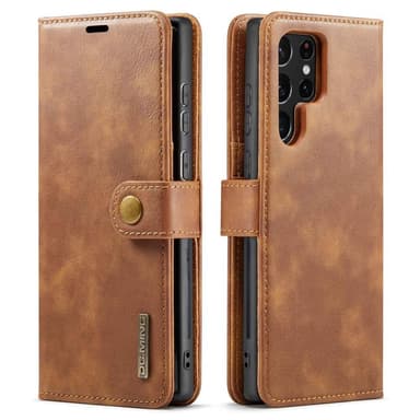 DG MING Samsung S23 Ultra 2-i-1 Magnet Pungetui - Brun
