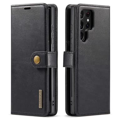 DG MING Samsung S23 Ultra 2-i-1 Magnet Pungetui - Sort
