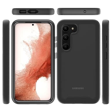 SKALO Samsung S23 Plus Stødsikker Clear Hybrid Cover - Sort
