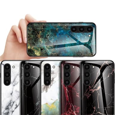 SKALO Samsung S23 Marmor hærdet glas TPU Cover - #3
