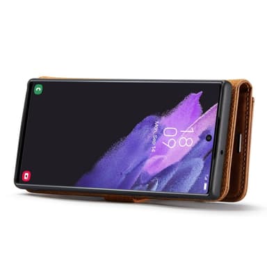DG MING Samsung S23 Ultra 2-i-1 Magnet Pungetui - Brun
