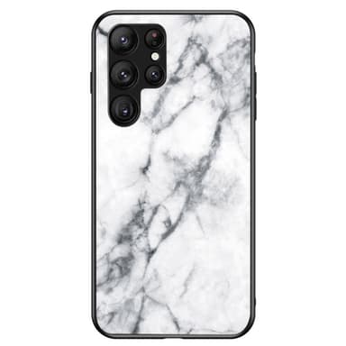 SKALO Samsung S23 Ultra Marmor hærdet glas TPU Cover - #2