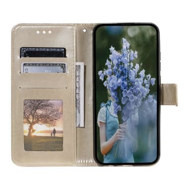 SKALO Samsung S23 Plus Mandala Flip Cover - Guld