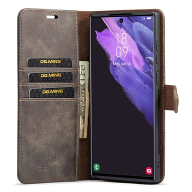 DG MING Samsung S23 Ultra 2-i-1 Magnet Pungetui - Grå