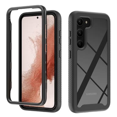 SKALO Samsung S23 Plus Stødsikker Clear Hybrid Cover - Sort