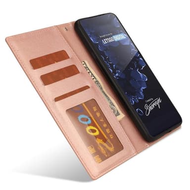 SKALO Samsung S23 Plus DOLIZMA 2 i 1 magnetisk pungetui - Rosa guld
