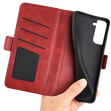 SKALO Samsung S23 Premium Wallet Flip Cover - Rød
