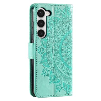 SKALO Samsung S23 Mandala Flip Cover - Turkis