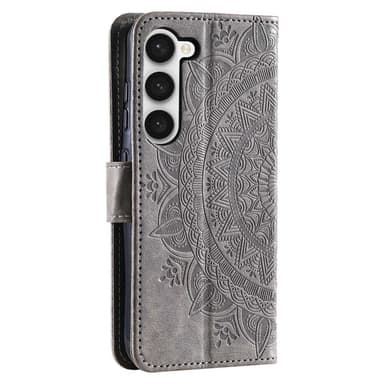 SKALO Samsung S23 Mandala Flip Cover - Grå