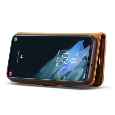 DG MING Samsung S23 Plus 2-i-1 Magnet Pungetui - Brun