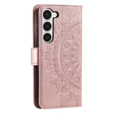 SKALO Samsung S23 Mandala Flip Cover - Rosa guld