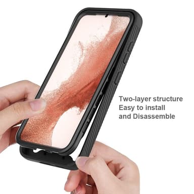 SKALO Samsung S23 Plus Stødsikker Clear Hybrid Cover - Sort