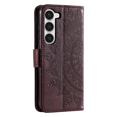 SKALO Samsung S23 Mandala Flip Cover - Brun