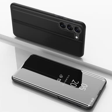 SKALO Samsung S23 Plus Clear View Mirror Etui - Sort