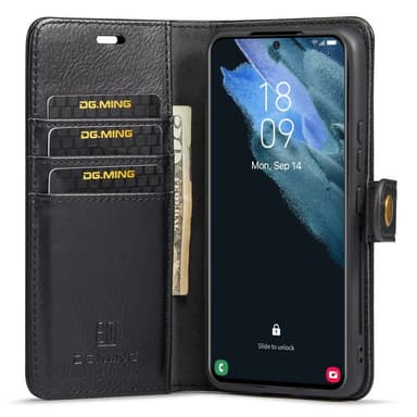 DG MING Samsung S23 Plus 2-i-1 Magnet Pungetui - Sort