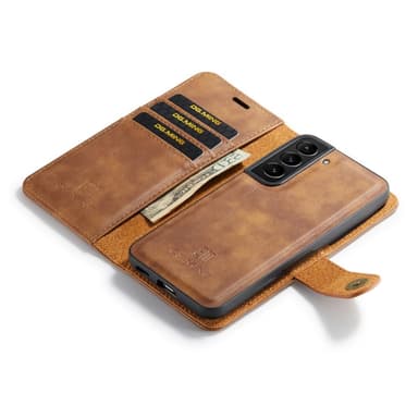 DG MING Samsung S23 Plus 2-i-1 Magnet Pungetui - Brun