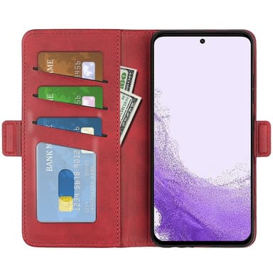SKALO Samsung S23 Premium Wallet Flip Cover - Rød