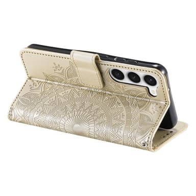 SKALO Samsung S23 Plus Mandala Flip Cover - Guld