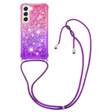 SKALO Samsung S23 Kvicksand Glitter Mobile Collar - Pink-Lilla