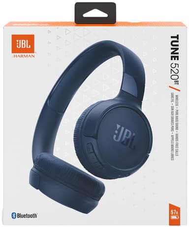 JBL Tune 520BT trådløse on-ear høretelefoner (blå)