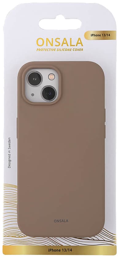 Onsala iPhone 14/13 Silicone cover (brun)
